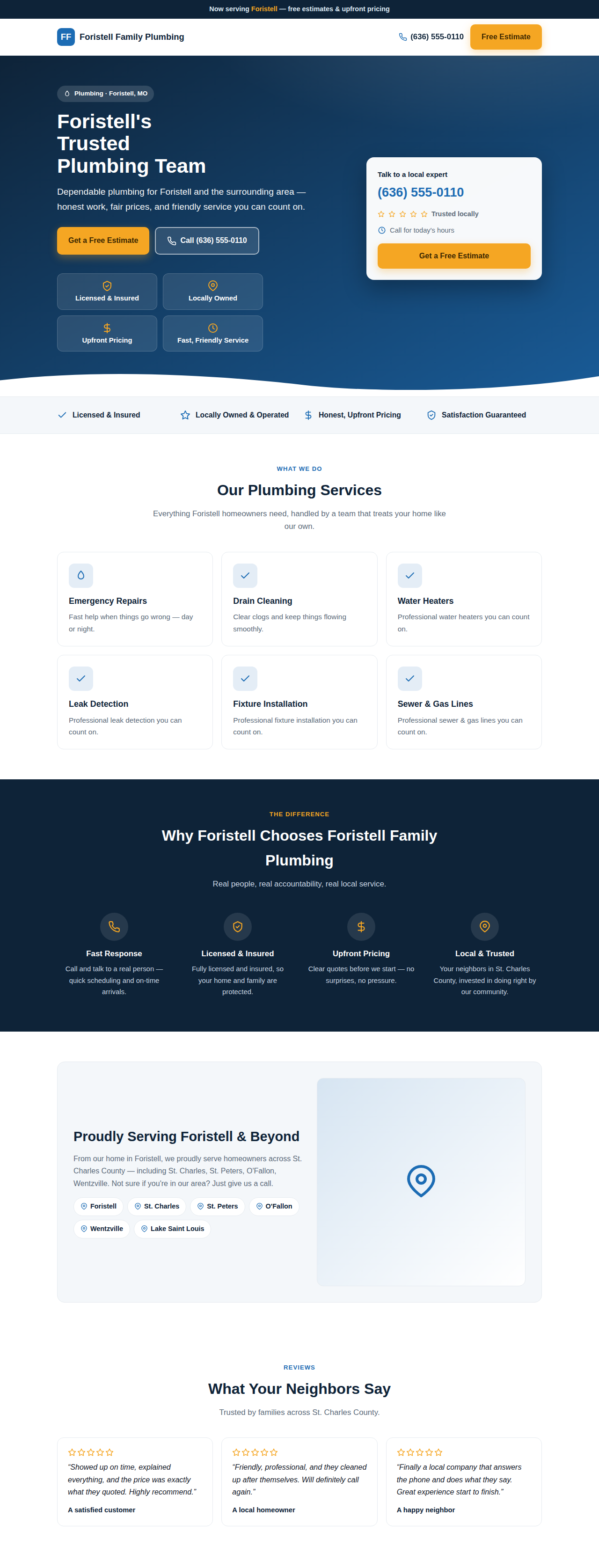 Generated plumbing site preview